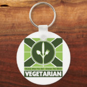 Vegetarische vlag sleutelhanger (Voorkant)