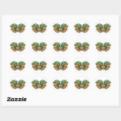 Vegetarische vleugels ronde sticker (Vel)