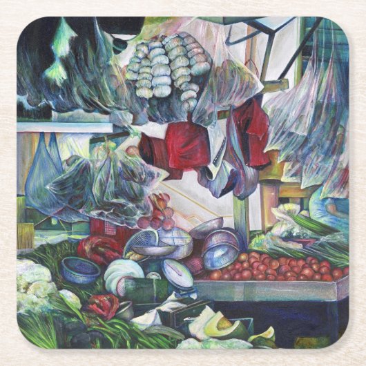 Vegetatian Club komt hier bijeen Kartonnen Onderzetters (Voorkant)