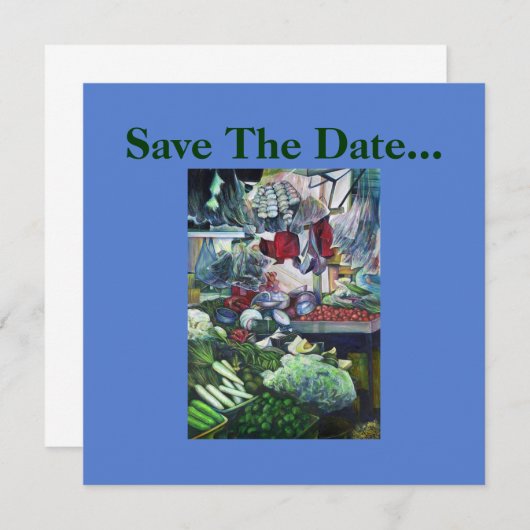 Vegetatian Club komt hier bijeen Save The Date (Voorkant / Achterkant)