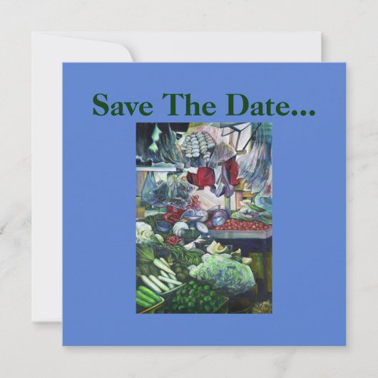 Vegetatian Club komt hier bijeen Save The Date (Voorkant)