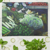 Vegetatian Club komt hier bijeen Theedoek (Gevouwen)