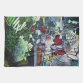 Vegetatian Club komt hier bijeen Theedoek (Horizontaal)