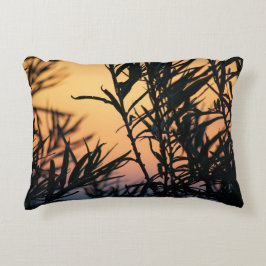 Vegetatie bij zonsondergang accent kussen