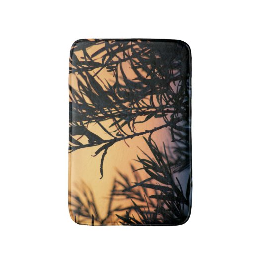 Vegetatie bij zonsondergang badmat (Voorkant Verticaal)