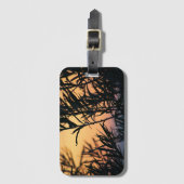 Vegetatie bij zonsondergang bagagelabel (Voorkant (verticaal))