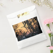 Vegetatie bij zonsondergang bedankzakje (Gezegeld)