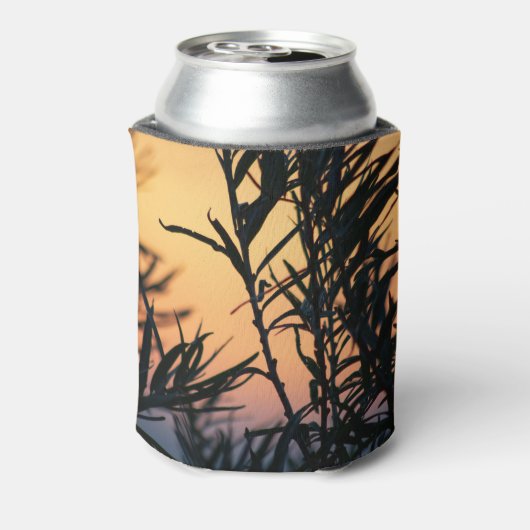 Vegetatie bij zonsondergang blikjeskoeler (Blikje Achterkant)