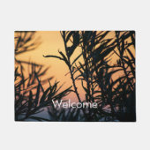 Vegetatie bij zonsondergang deurmat (Voorkant)