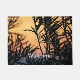 Vegetatie bij zonsondergang deurmat