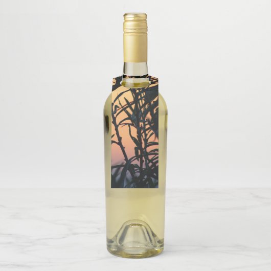 Vegetatie bij zonsondergang flessenhanger (Op fles)