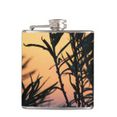 Vegetatie bij zonsondergang heupfles (Voorkant)