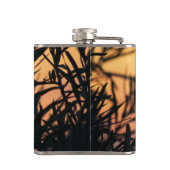 Vegetatie bij zonsondergang heupfles (Achterkant)