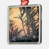 Vegetatie bij zonsondergang metalen ornament (Links)