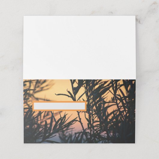 Vegetatie bij zonsondergang plaatskaartje (Buitenkant ongevouwen)