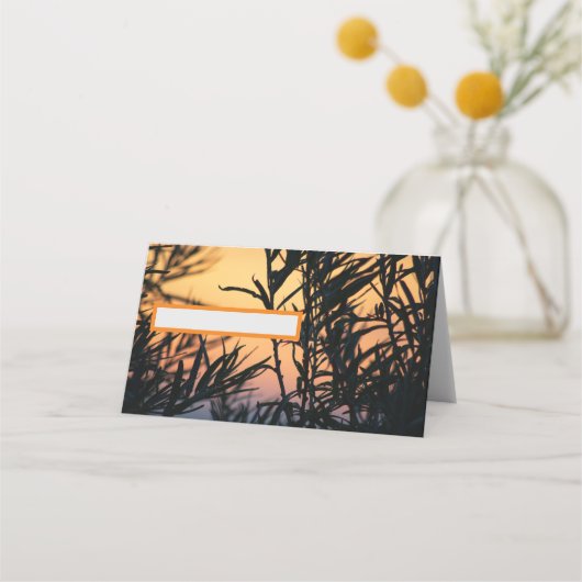 Vegetatie bij zonsondergang plaatskaartje (Voorkant)