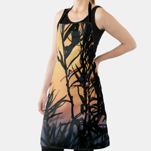 Vegetatie bij zonsondergang schort (Insitu)