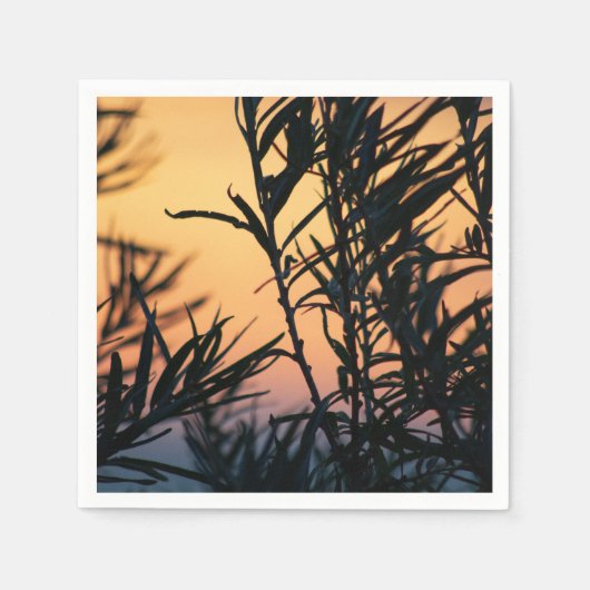 Vegetatie bij zonsondergang servet (Voorkant)