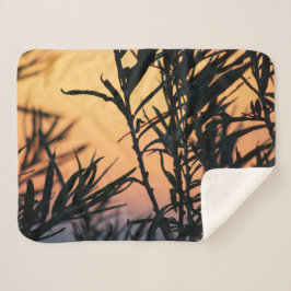 Vegetatie bij zonsondergang sherpa deken