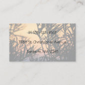 Vegetatie bij zonsondergang visitekaartje (Achterkant)