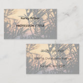 Vegetatie bij zonsondergang visitekaartje (Voorkant / Achterkant)