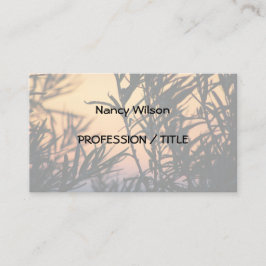 Vegetatie bij zonsondergang visitekaartje