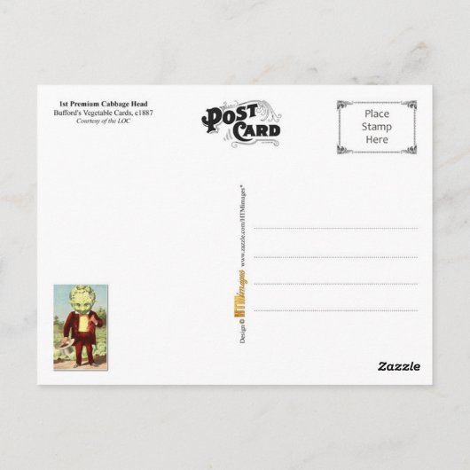  vegetatieve Briefkaarten: Cabine Briefkaart (Achterkant)