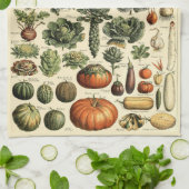  vegetatieve kunst door Adolphe Millot Pattern Theedoek (Gevouwen)