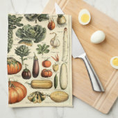  vegetatieve kunst door Adolphe Millot Pattern Theedoek (Quarter Fold)