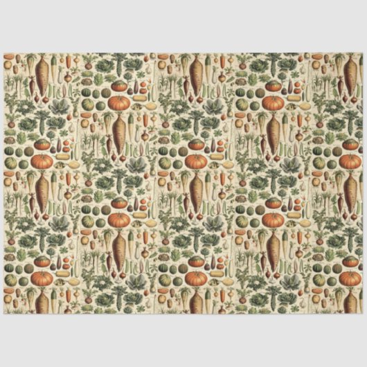 vegetatieve kunst door Adolphe Millot Pattern Tissuepapier (Voorkant)