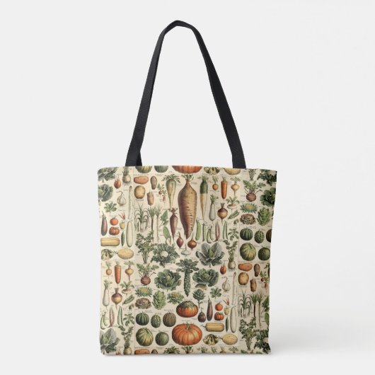 vegetatieve kunst door Adolphe Millot Pattern Tote Bag (Achterkant)
