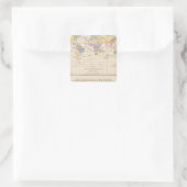 Vegetationsgebiete, Thiere Atlas Map Vierkante Sticker (Tas)