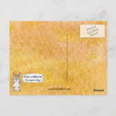 Vegetorangisch grappig konijnenmakreel briefkaart (Achterkant)
