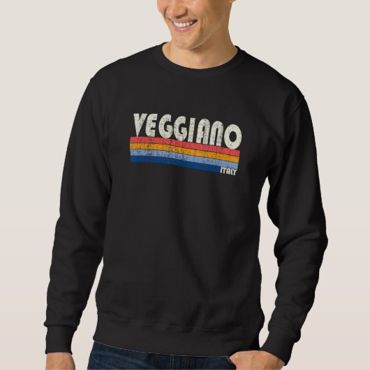Veggiano Italy Retro 70s 80s Style Trui (Voorkant)
