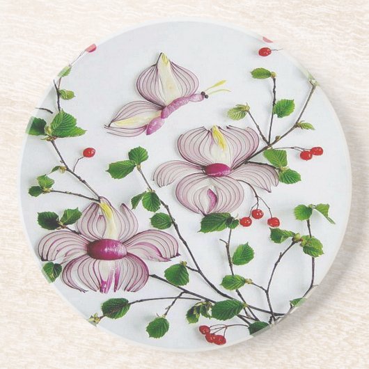 Veggie Art Zandsteen Onderzetter (Voorkant)