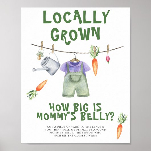 Veggie baby - Hoe groot is het buikspel van mama Poster (Voorkant)