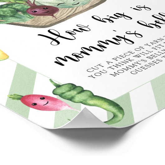 Veggie baby - Hoe groot is het buikspel van mama Poster (Hoek)