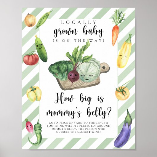 veggie baby - hoe groot is mama's buik spel poster (Voorkant)