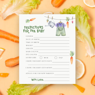 Veggie baby shower - baby voorspellingen en advies