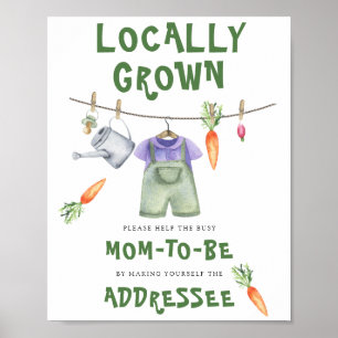 Veggie baby shower - Help de drukke moeder-to-be Poster