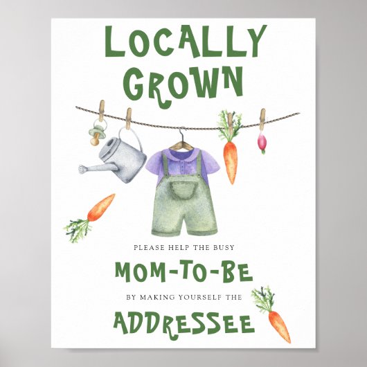 Veggie baby shower - Help de drukke moeder-to-be Poster (Voorkant)