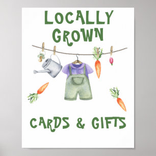 Veggie baby shower - kaarten en geschenken poster