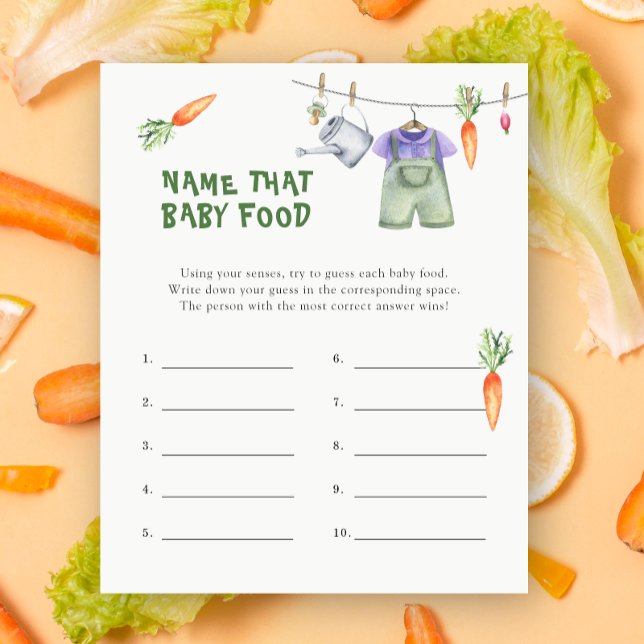 Veggie baby shower - Noem dat baby Food spel (Creator heeft geüpload)