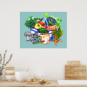 Veggie Basket Poster (Keuken)