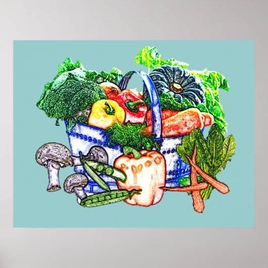 Veggie Basket Poster (Voorkant)