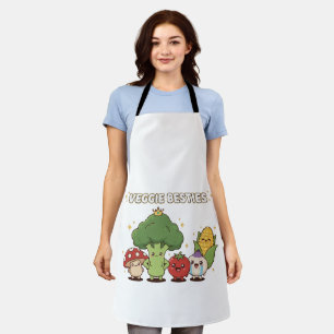 Veggie Besties Schattige Kawaii Cartoon Groente Schort