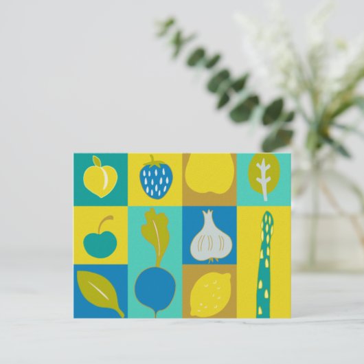 Veggie Blocks I Briefkaart (Staand voorkant)