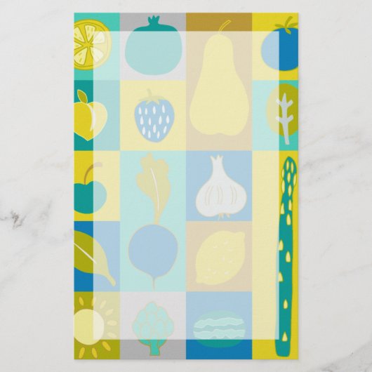 Veggie Blocks I Briefpapier (Voorkant)