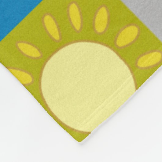 Veggie Blocks I Fleece Deken (Hoek)