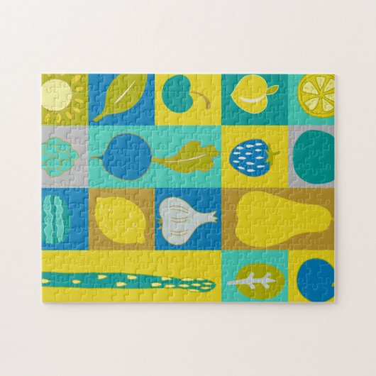 Veggie Blocks I Legpuzzel (Horizontaal)